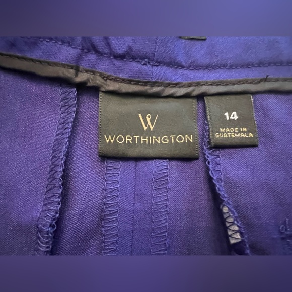 WORTHINGTON SLIM FIT SLIM LEG PANTS. SIZE 14. Purple (VIOLET). - Picture 6 of 8